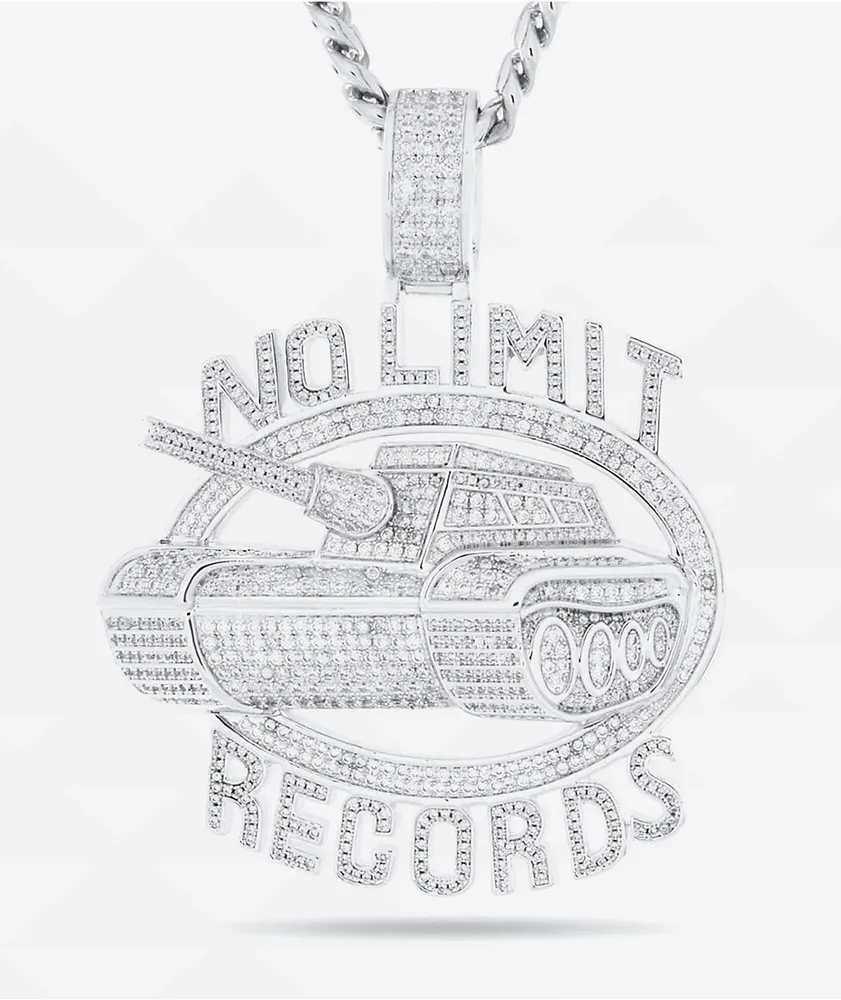 King Ice x No Limit Logo 22" Silver Chain Necklace