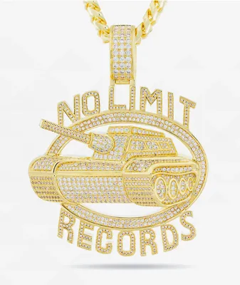 King Ice x No Limit Records Logo 22" Gold Necklace