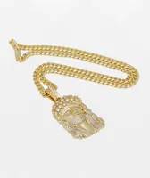 King Ice x Notorious B.I.G. Jesus Piece Gold Necklace