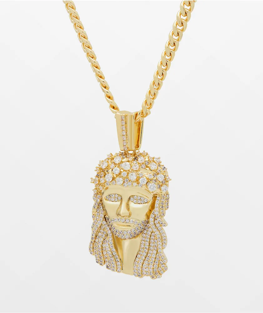 King Ice x Notorious B.I.G. Jesus Piece Gold Necklace