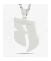 King Ice x Ruff Ryders Logo 22" Silver Chain Necklace