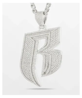 King Ice x Ruff Ryders Logo 22" Silver Chain Necklace