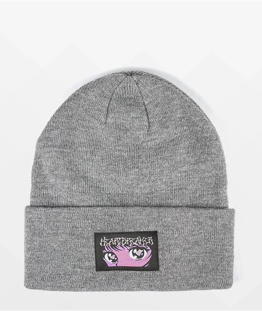 Know Bad Daze Heartbreaker Work Grey Beanie