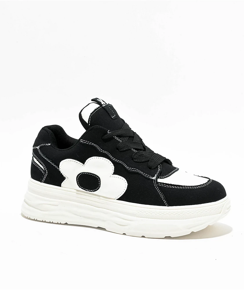 Koi Petal Husk Black Chunky Trainer Shoes