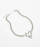 Krone Heart Silver 16" Chain Necklace