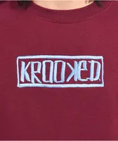 Krooked Box Maroon Crewneck Sweatshirt