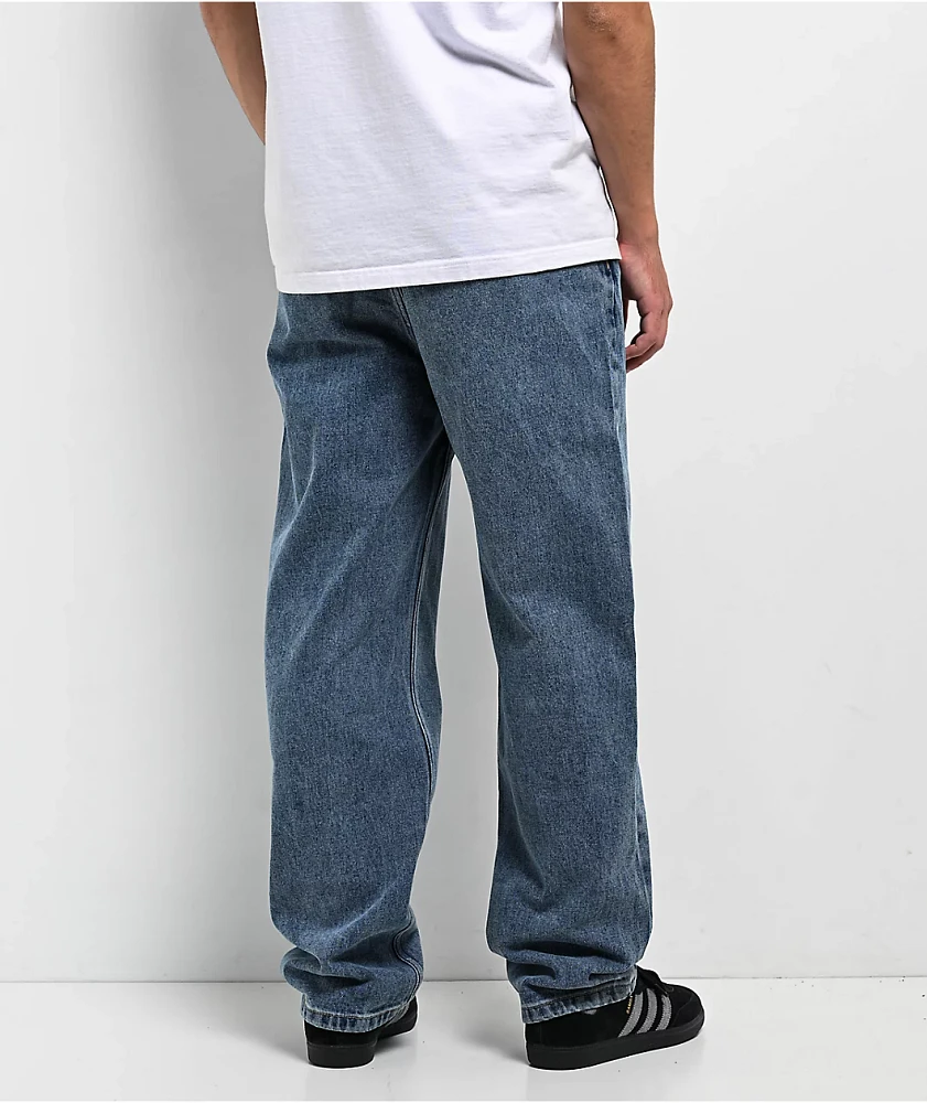 Krooked Eyes Blue Denim Jeans