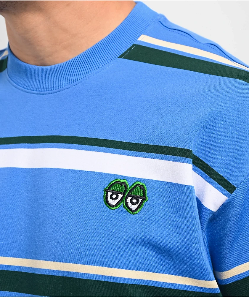 Krooked Eyes Blue Stripe T-Shirt