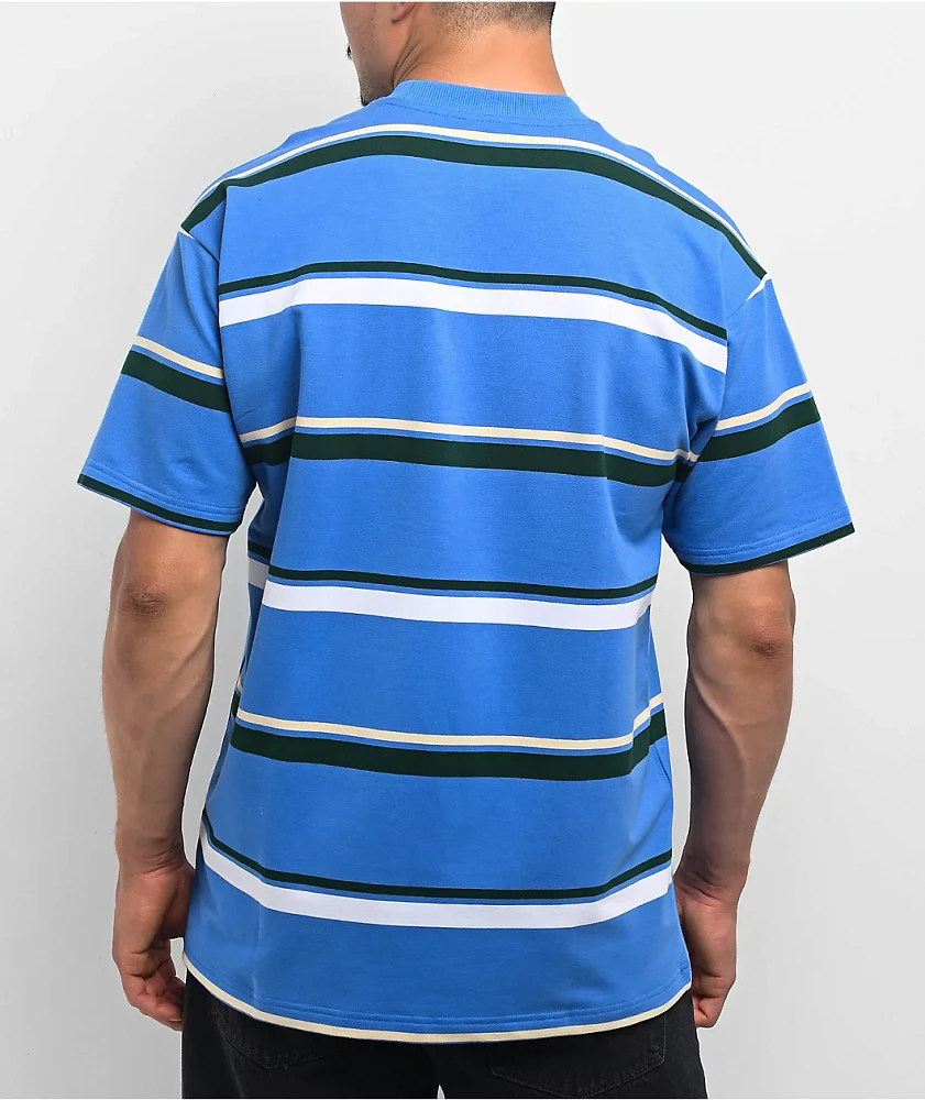 Krooked Eyes Blue Stripe T-Shirt