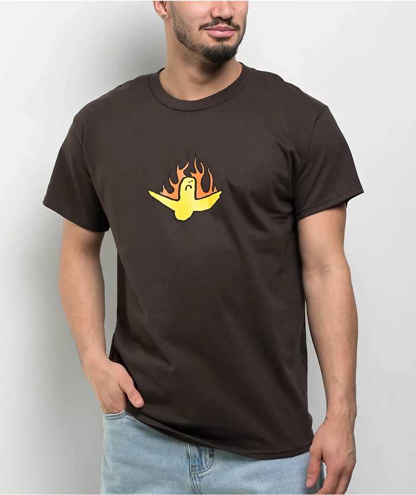 Krooked Fire Bird Brown T-Shirt