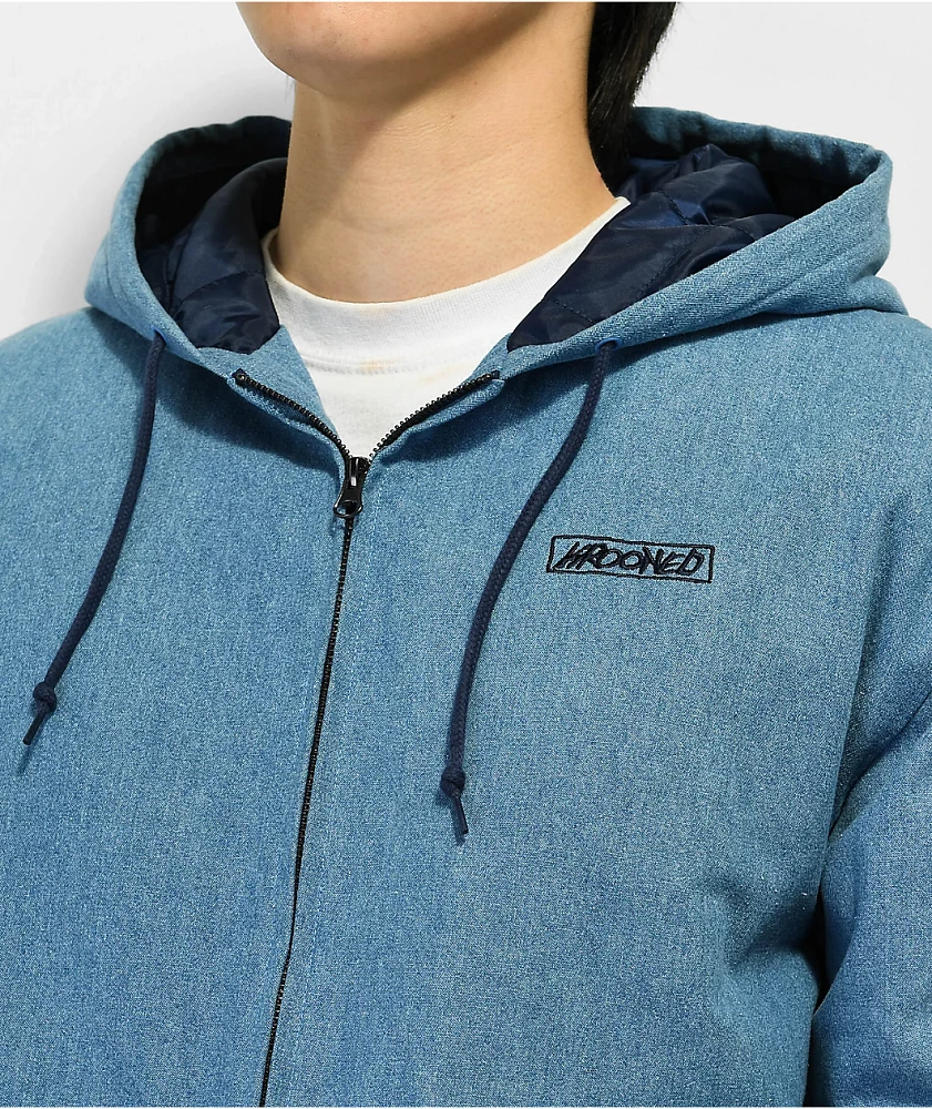 Krooked Moonsmile Blue Denim Work Jacket