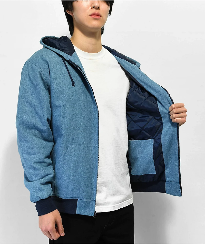 Krooked Moonsmile Blue Denim Work Jacket