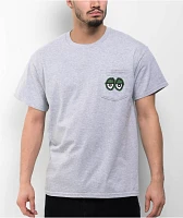 Krooked Strait Eyes Grey Pocket T-Shirt