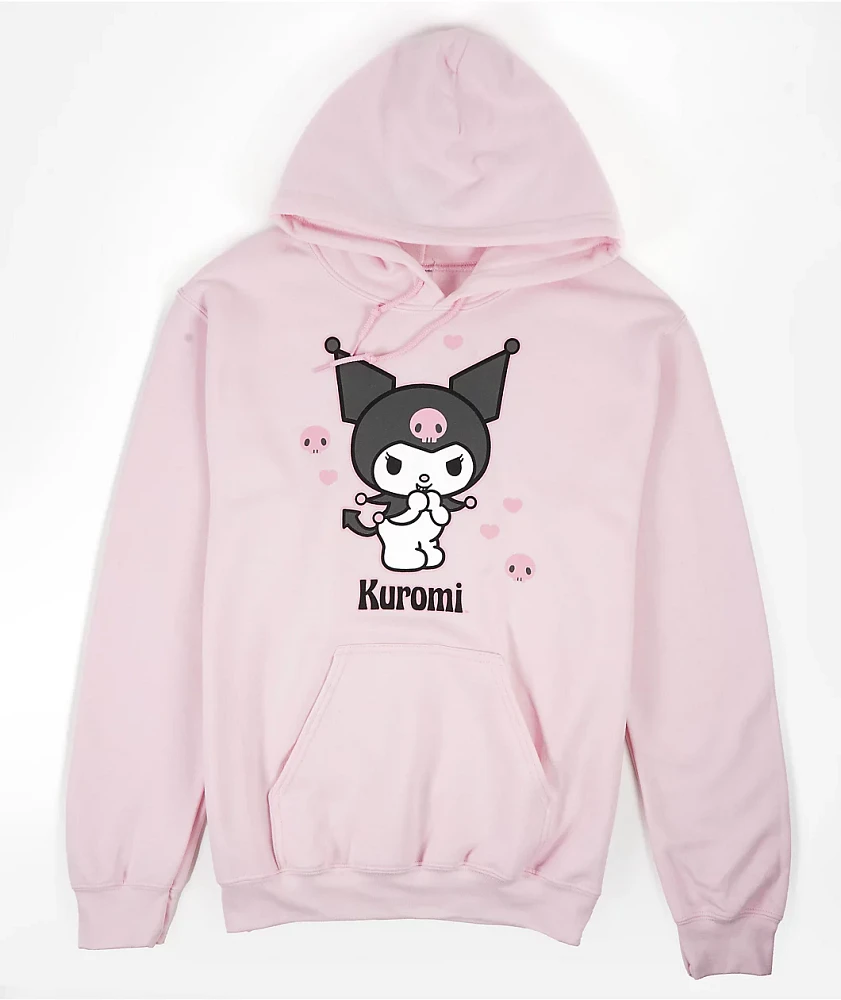 Kuromi Heart Pink Hoodie