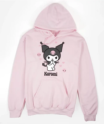 Kuromi Heart Pink Hoodie