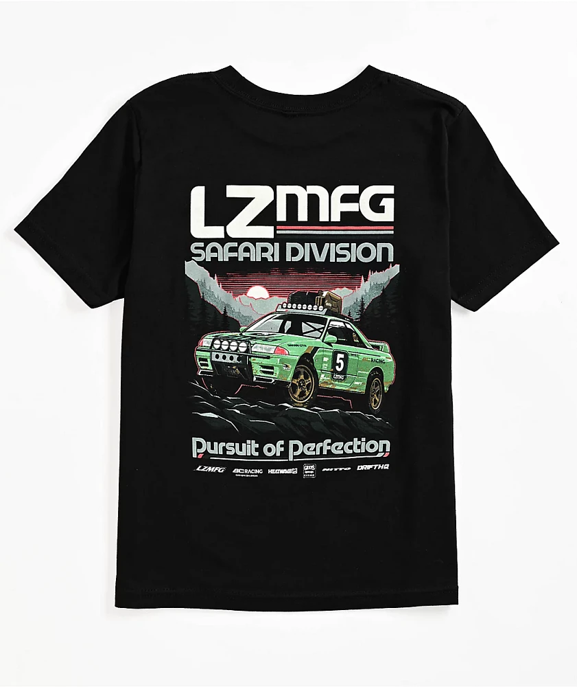 LZMFG Kids Safari Division GTR Black T-Shirt