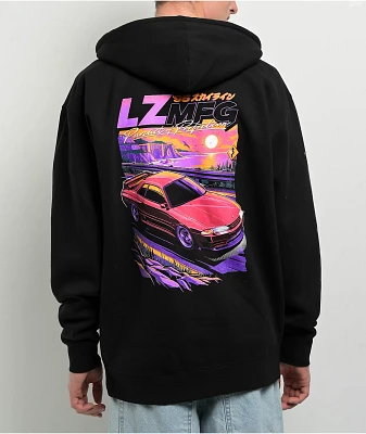 LZMFG Pacific Black Zip Hoodie