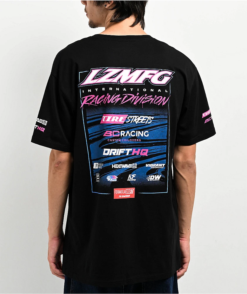 LZMFG Racing Division Drift Team Black T-Shirt