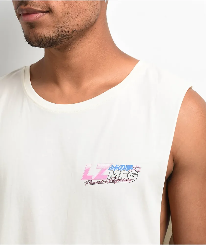 LZMFG Touge Dreams Natural Muscle Tank Top