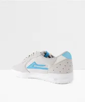 Lakai Atlantic White & Blue Suede Skate Shoes