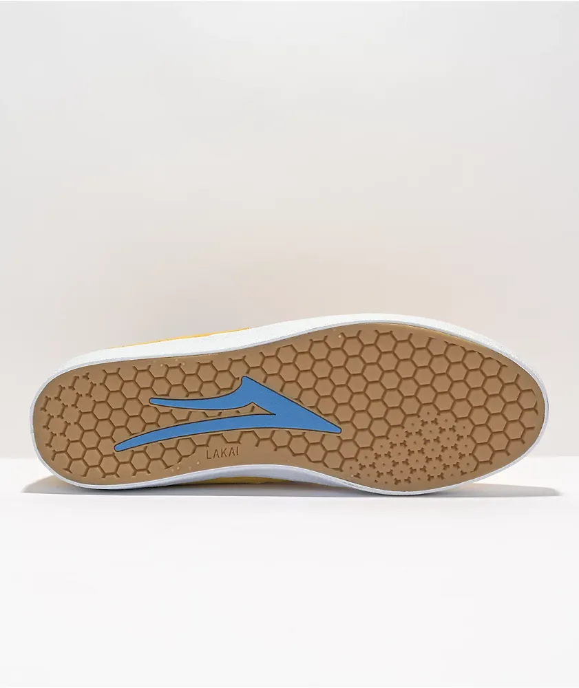 Lakai Essex Gold & Blue Suede Skate Shoes