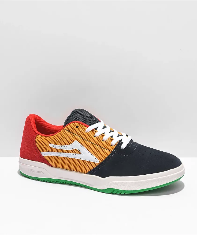 Lakai Kid's Brighton Gold, Black & Red Skate Shoes