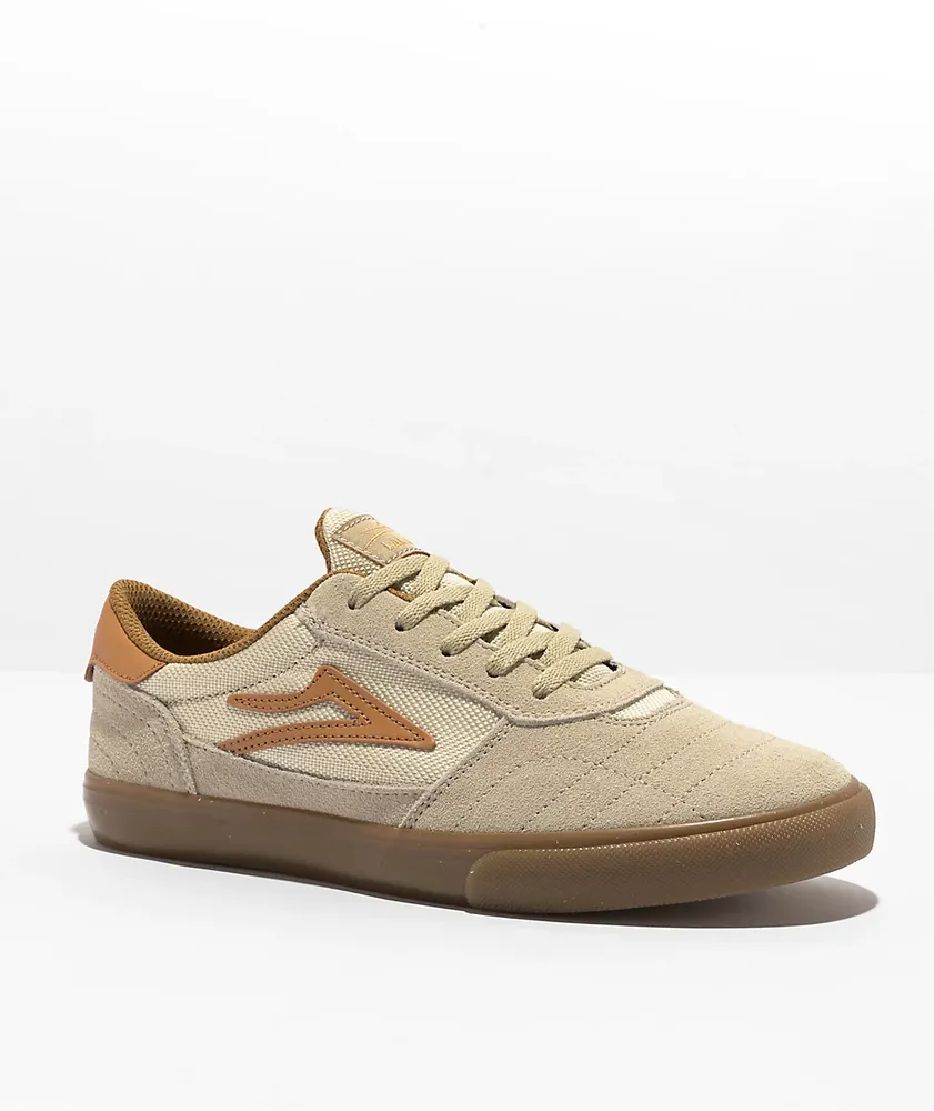 Lakai Kids Cambridge Tan & Gum Suede Skate Shoes