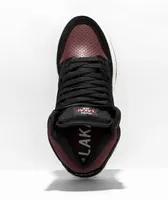 Lakai Kids Telford Black & Burgundy Suede Skate Shoes