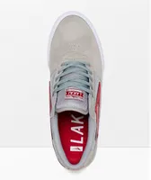 Lakai Manchester Grey & Red Suede Skate Shoes