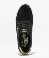 Lakai Riley 3 Black & Gold Suede Skate Shoes