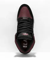 Lakai Telford Black & Burgundy Suede Skate Shoes