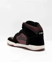 Lakai Telford Black & Burgundy Suede Skate Shoes