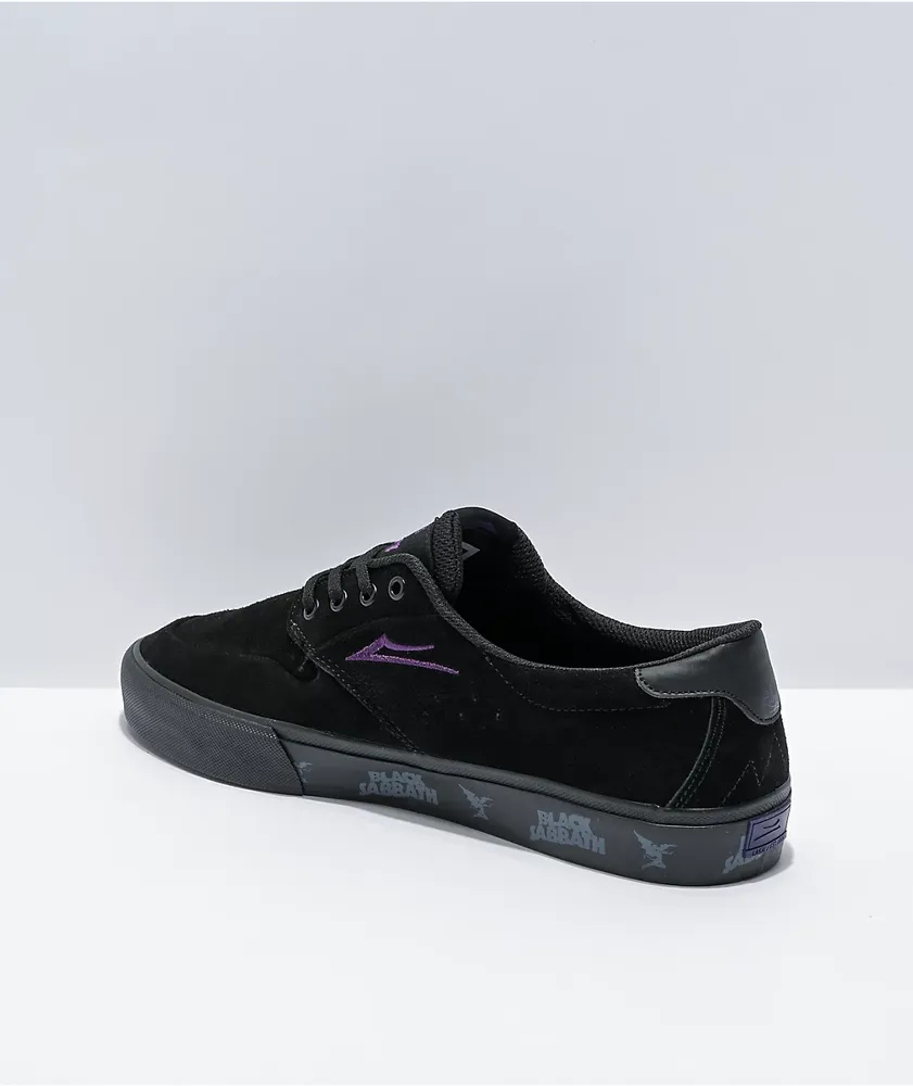 Lakai x Black Sabbath Riley III Black Suede Skate Shoes