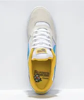 Lakai x Pacifico Cambridge White & Cyan Skate Shoes