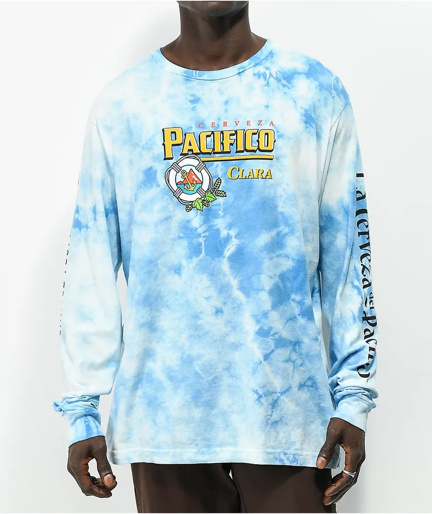 Lakai x Pacifico Cerveza Blue & White Tie Dye Long Sleeve T-Shirt