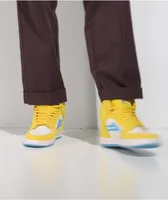 Lakai x Pacifico Telford White, Cyan, & Yellow Skate Shoes