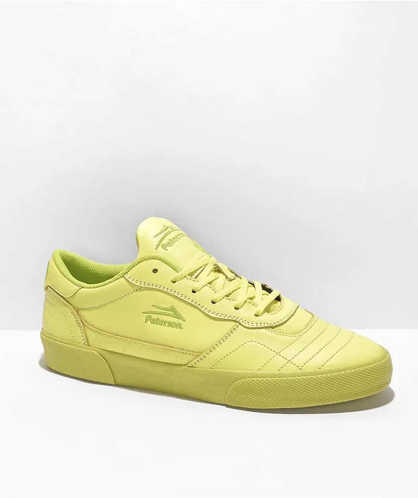 Lakai x Paterson Cambridge Lime Green Leather Skate Shoes