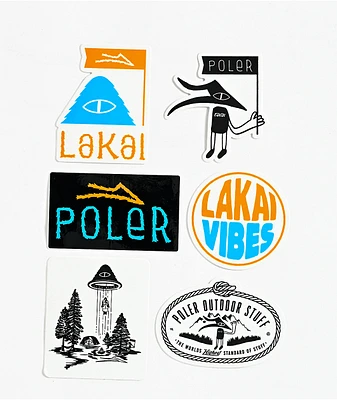 Lakai x Poler Sticker Pack