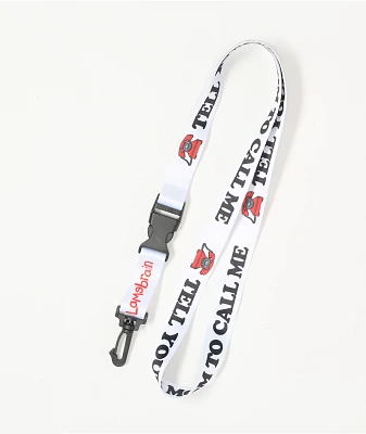 Lamebrain Emergency Line White Lanyard