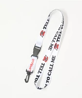 Lamebrain Emergency Line White Lanyard