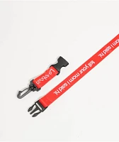 Lamebrain Friendly Red Lanyard