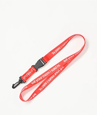 Lamebrain Friendly Red Lanyard