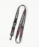 Lamebrain True Love Black Lanyard