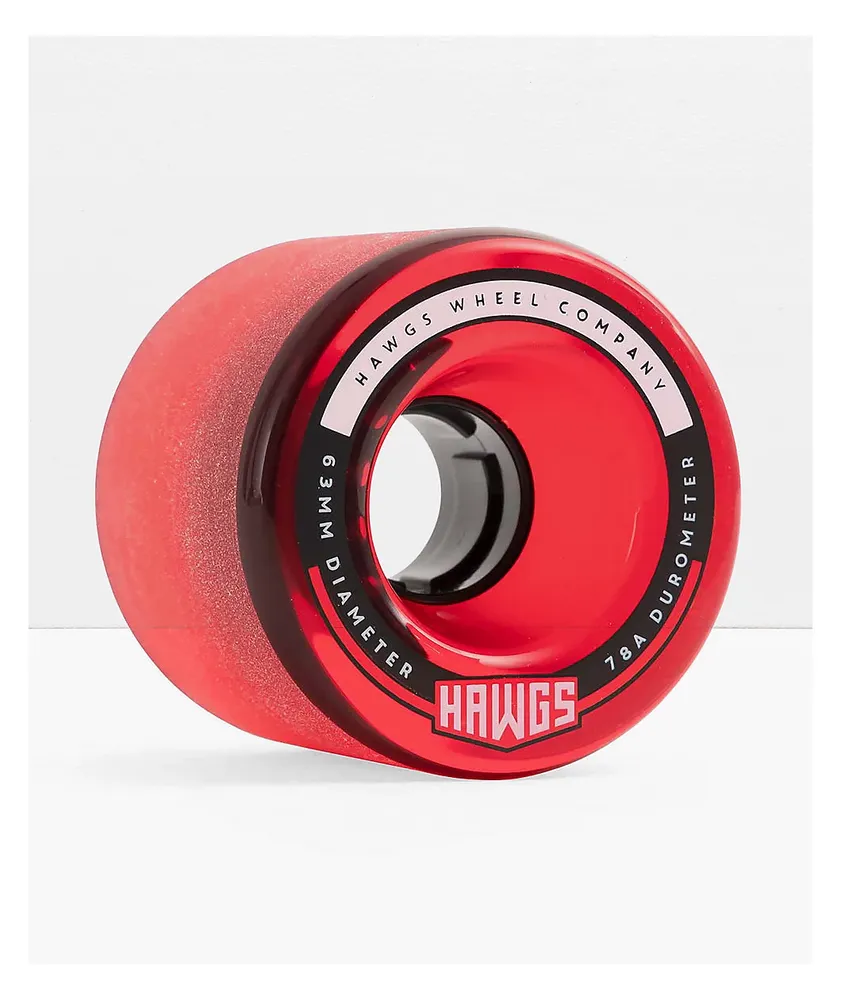 Landyachts Fatty Hawgs 63mm 78a Clear Red Cruiser Wheels