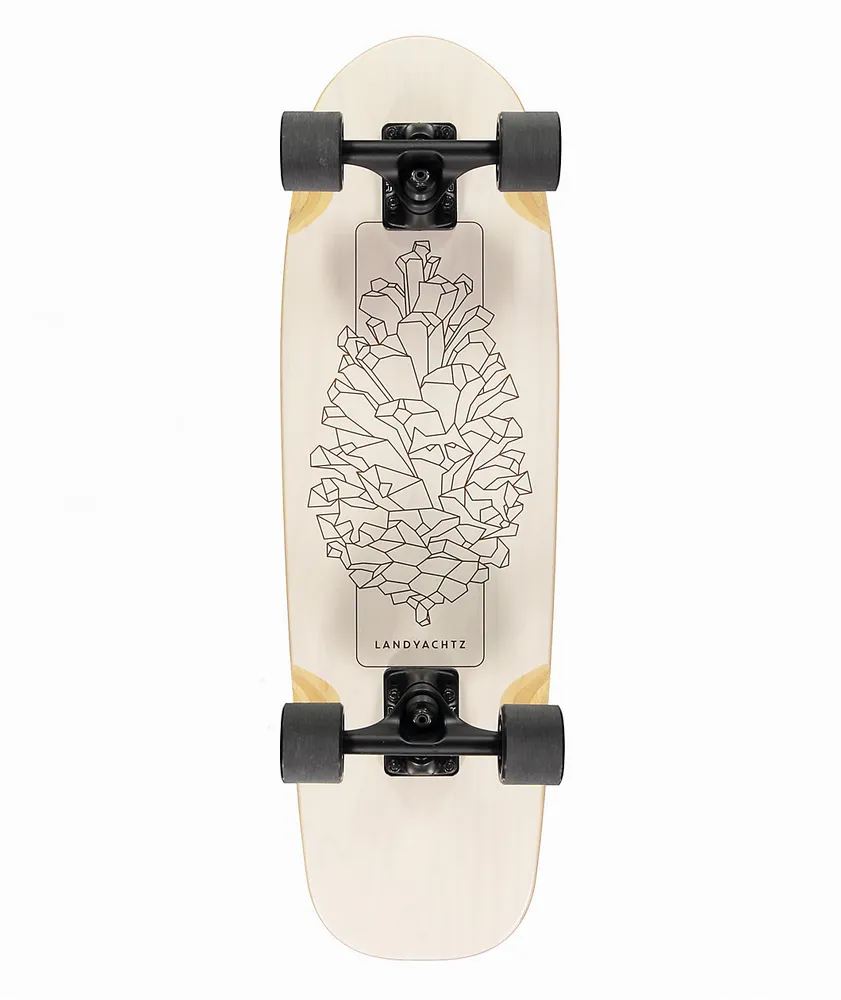 Landyachtz Dinghy Pinecone White Blunt Cruiser Skateboard Complete