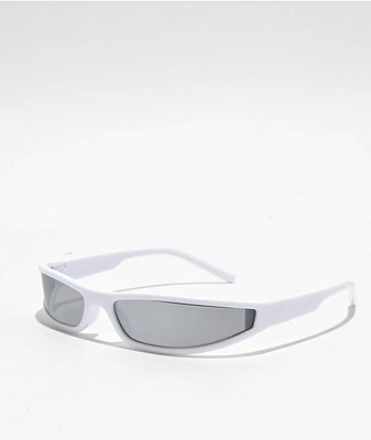 Laser White & Grey Sunglasses