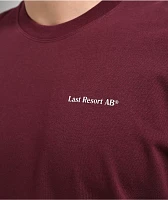 Last Resort AB Atlas Monogram Burgundy T-Shirt