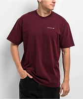 Last Resort AB Atlas Monogram Burgundy T-Shirt