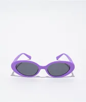 Lavender Slim Oval Sunglasses