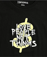 Leah Kirsch Love People Black Crop T-Shirt